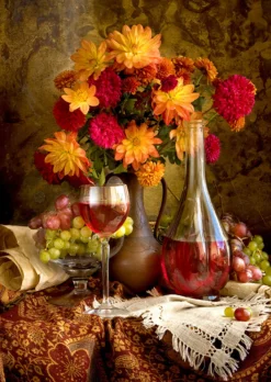 Puzzle 1000 el. Dalie i wino
