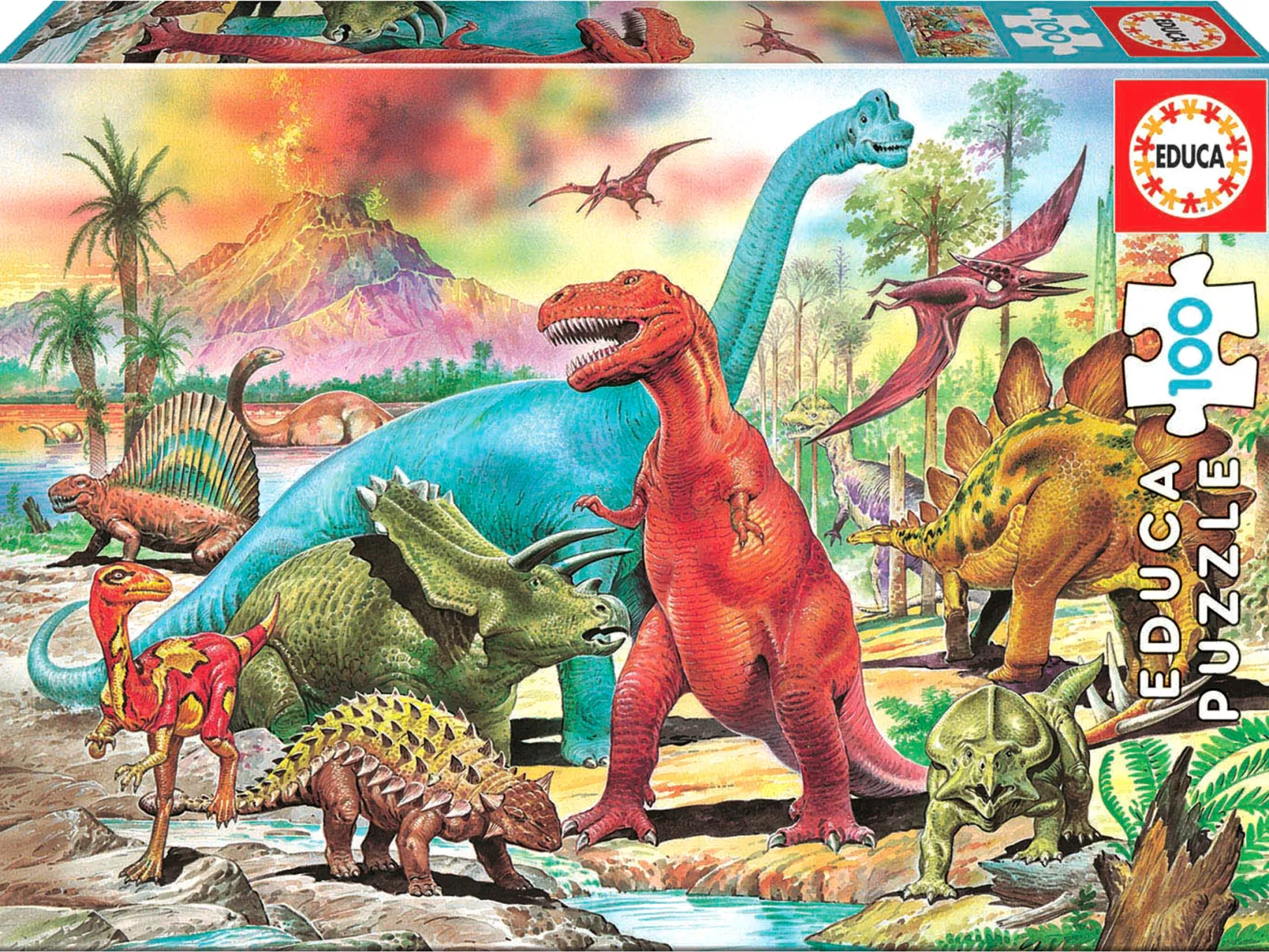 Puzzle 100 el. Dinozaury