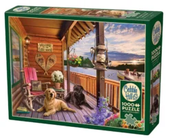 Puzzle 1000 el. Domek nad jeziorem