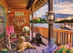 Puzzle 1000 el. Domek nad jeziorem