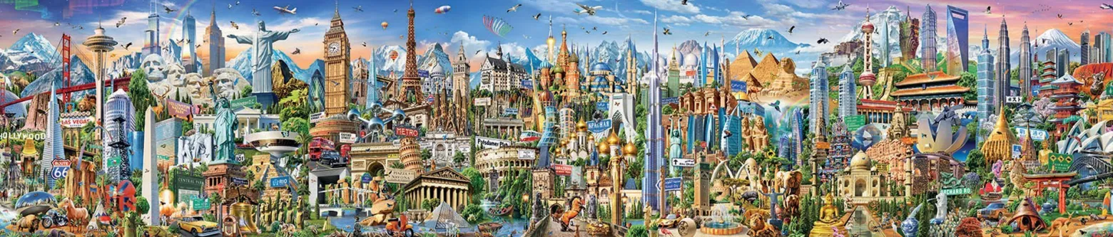 Puzzle 42000 el. Dookoła świata