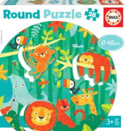 Puzzle 28 el. Dżungla (okrągłe)