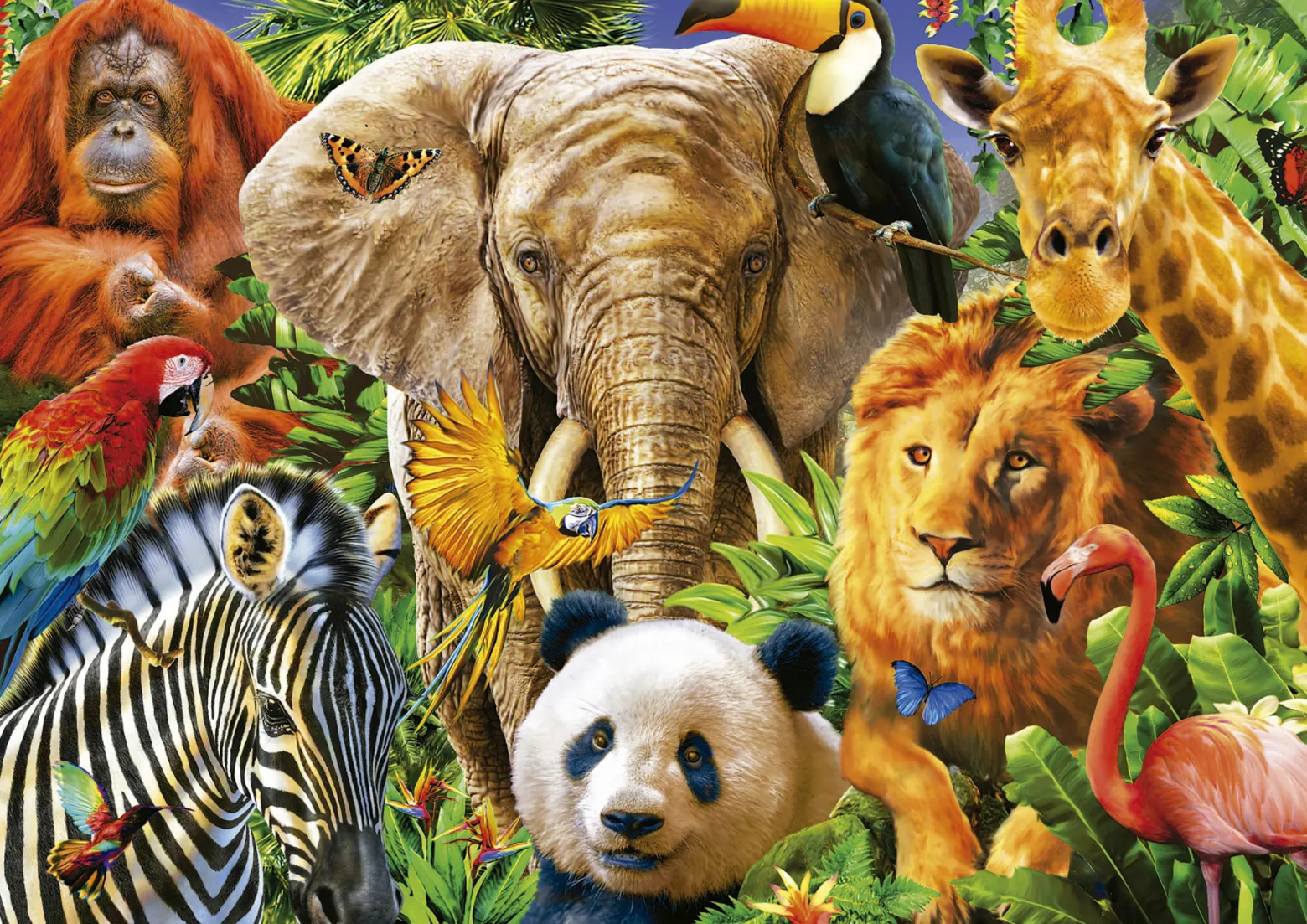 Puzzle 500 el. Dzikie zwierzęta