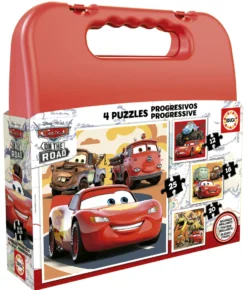 Puzzle 12 el. + 16 el. + 20 el. + 25 el. Auta (walizka)