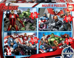 Puzzle 50 el. + 80 el. + 100 el. + 150 el. Avengers