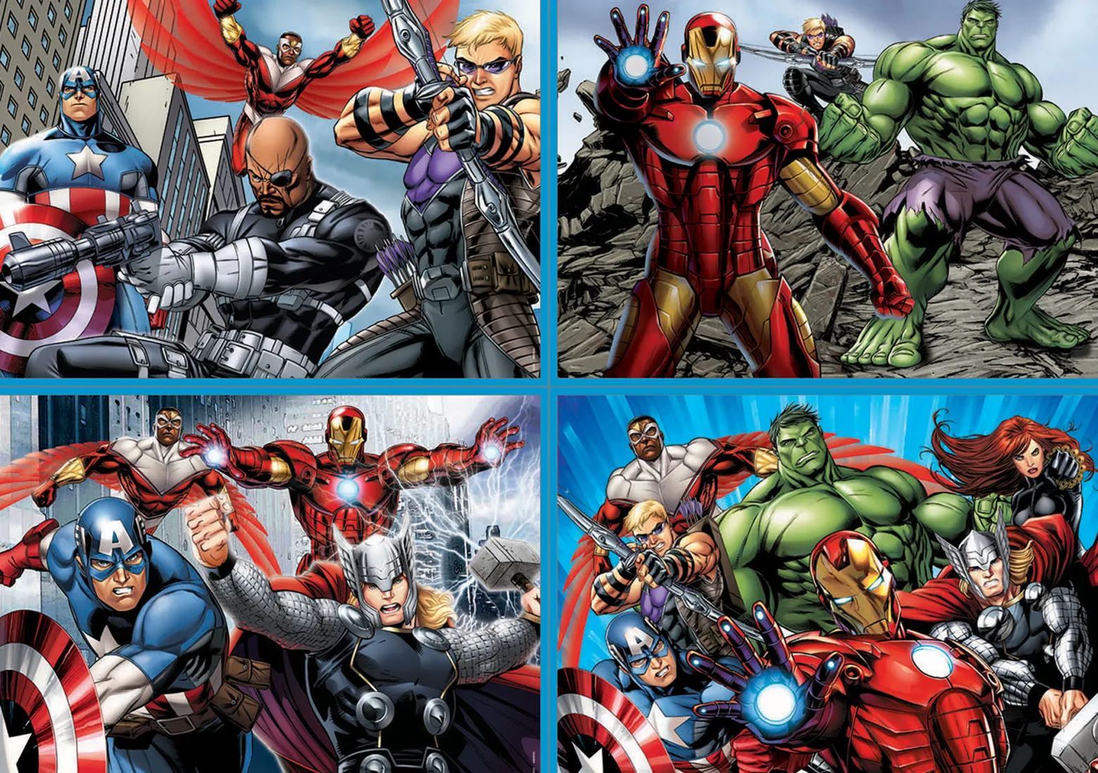Puzzle 50 el. + 80 el. + 100 el. + 150 el. Avengers