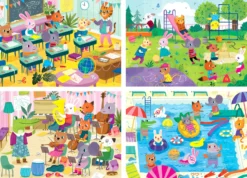 Puzzle 20 el. + 40 el. + 60 el. + 80 el. Dzień w szkole