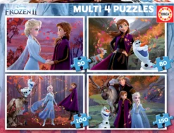 Puzzle 50 el. + 80 el. + 100 el. + 150 el. Kraina Lodu II