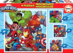Puzzle 12 el. + 16 el. + 20 el. + 25 el. Marvel Super Hero Adventures