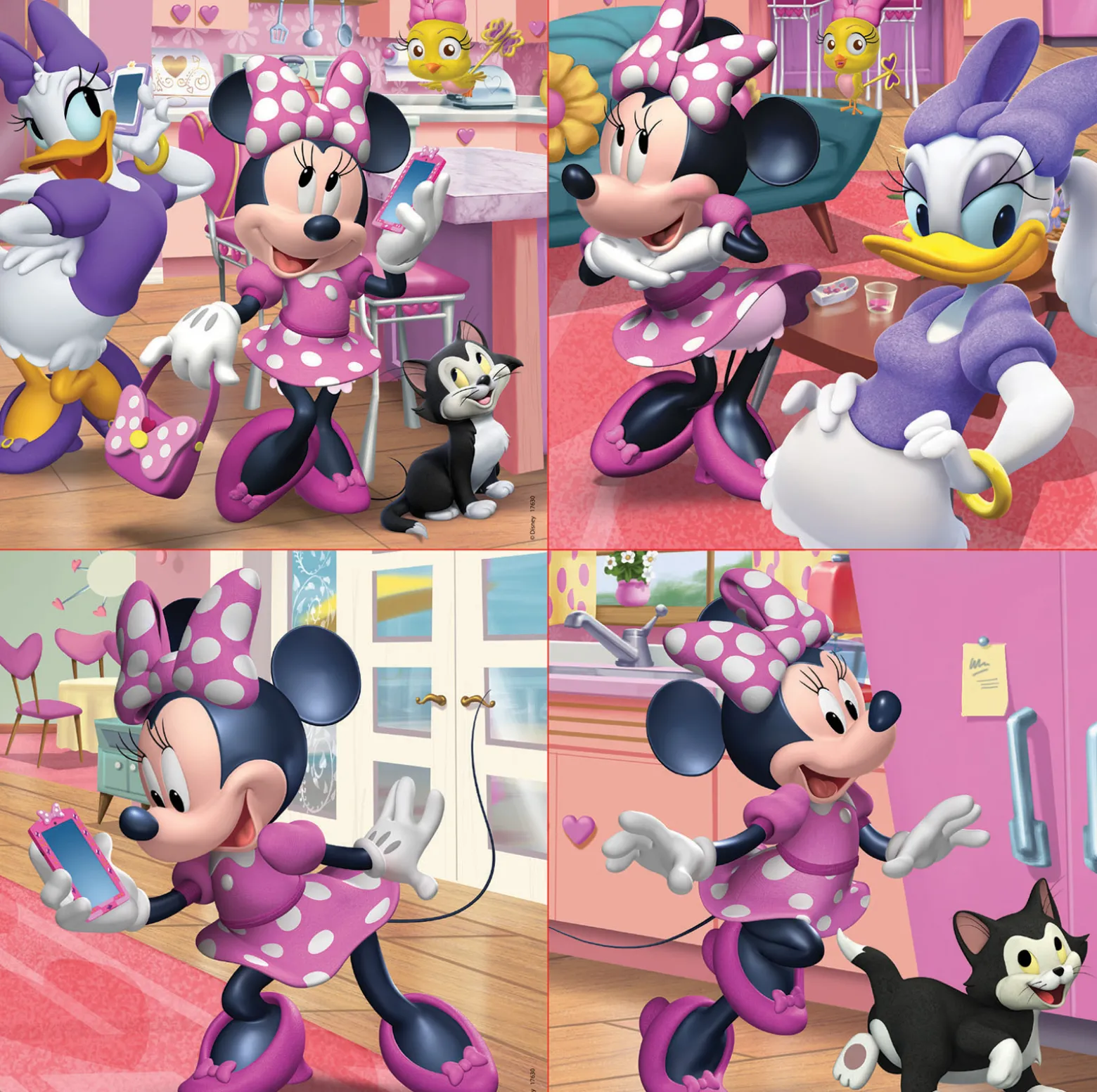 Puzzle 12 el. + 16 el. + 20 el. + 25 el. Myszka Minnie / Daisy