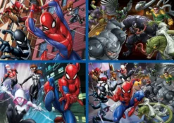 Puzzle 50 el. + 80 el. + 100 el. + 150 el. Spider-Man