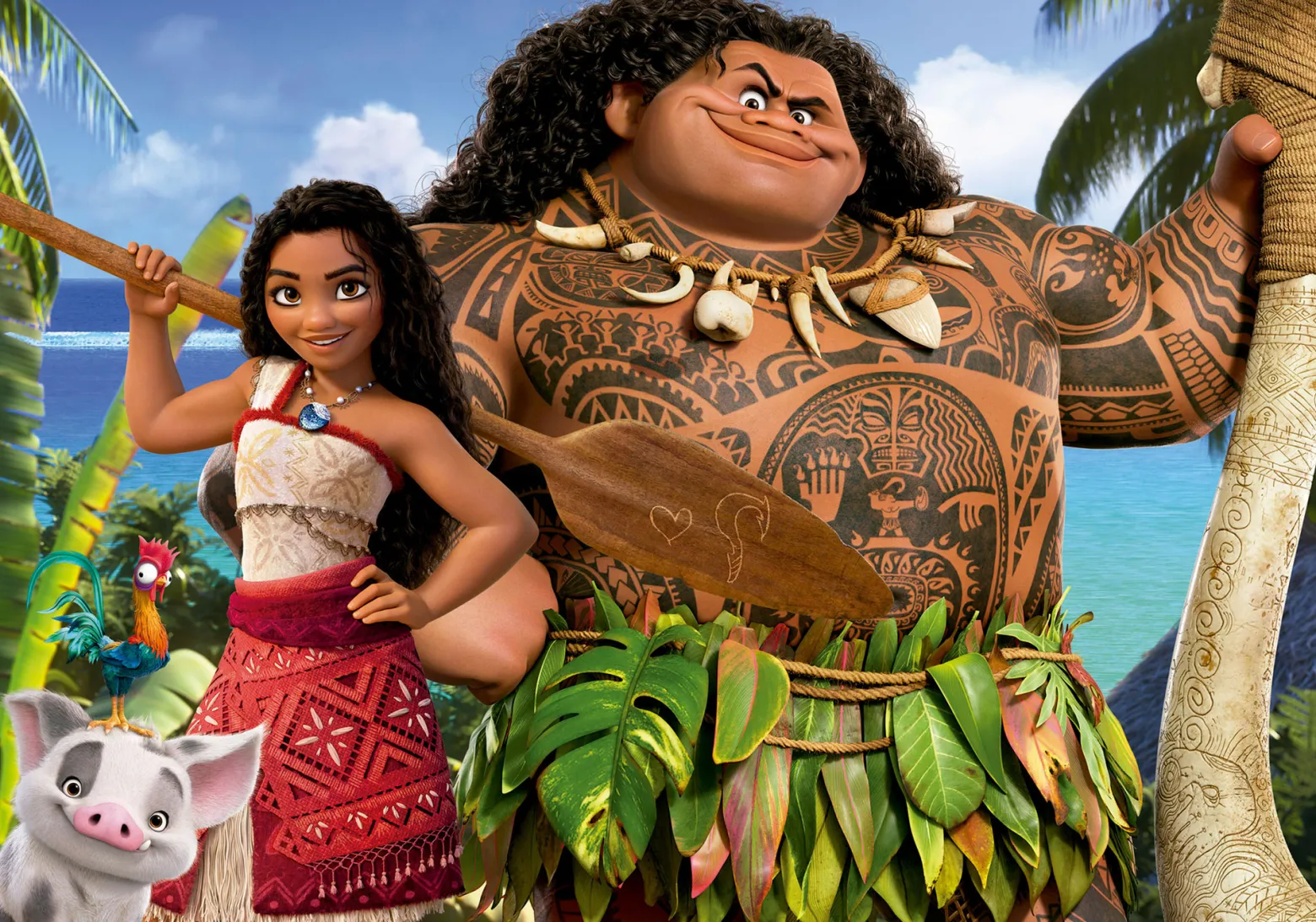 Puzzle 50 el. + 80 el. + 100 el. + 150 el. Vaiana 2