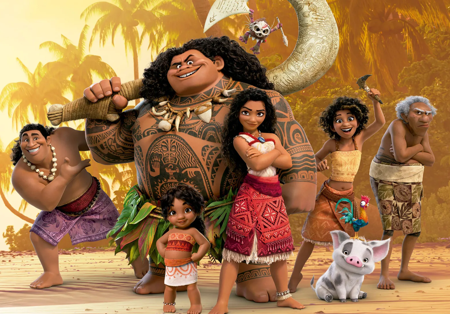 Puzzle 50 el. + 80 el. + 100 el. + 150 el. Vaiana 2