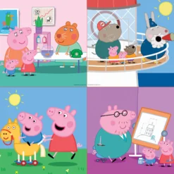 Puzzle 12 el. + 20 el. + 25 el. + 25 el. Świnka Peppa