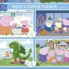 Puzzle 20 el. + 40 el. + 60 el. + 80 el. Świnka Peppa