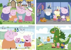 Puzzle 20 el. + 40 el. + 60 el. + 80 el. Świnka Peppa