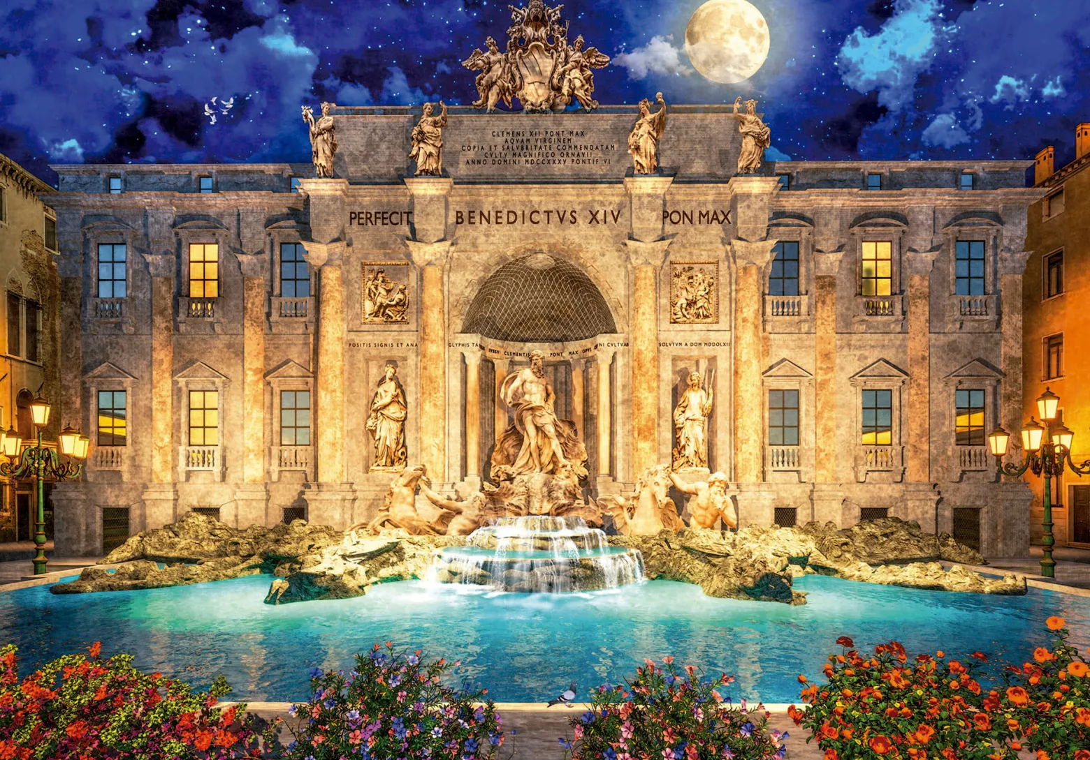 Puzzle 1000 el. Fontanna di Trevi / Rzym / Włochy