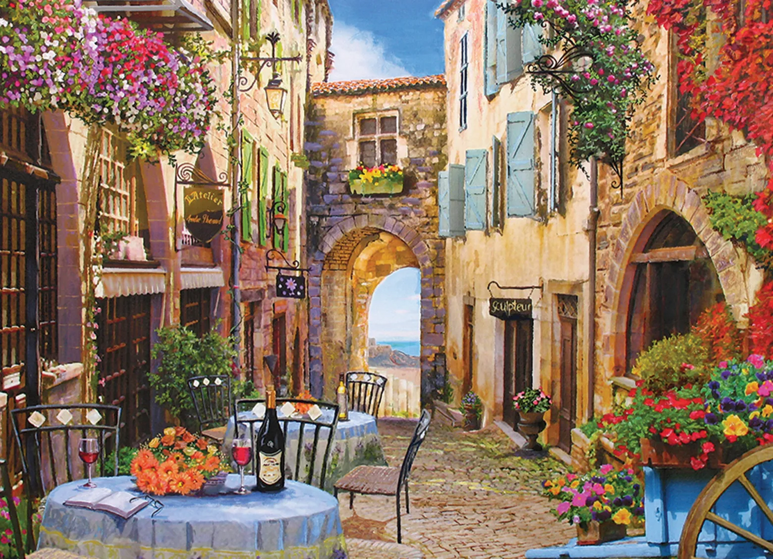 Puzzle 1000 el. Francuskie miasteczko