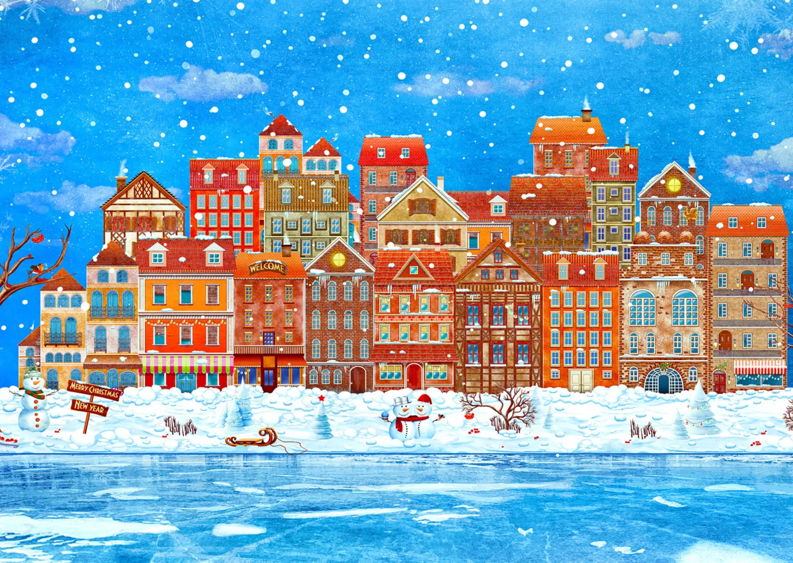 Puzzle 1000 el. Gotowi na święta