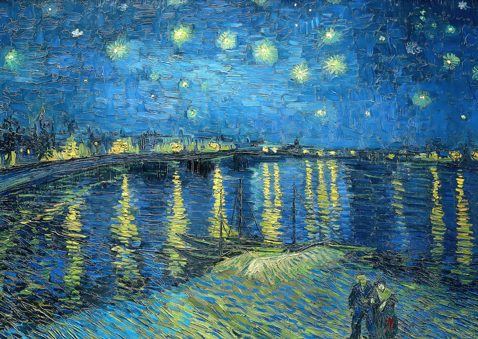 Puzzle 1000 el. Gwiaździsta noc nad Rodanem, Vincent van Gogh