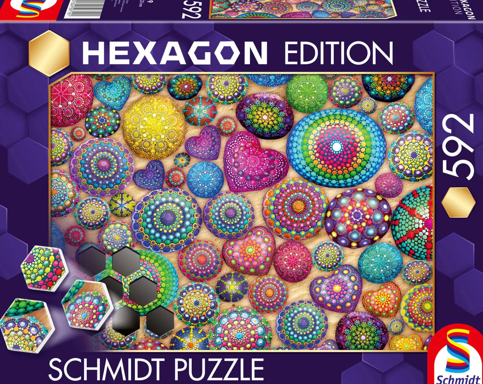 Puzzle 592 el. HEXAGON Mandala