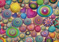 Puzzle 592 el. HEXAGON Mandala