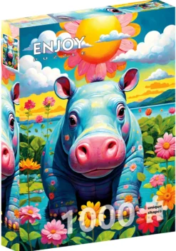 Puzzle 1000 el. Hipopotam