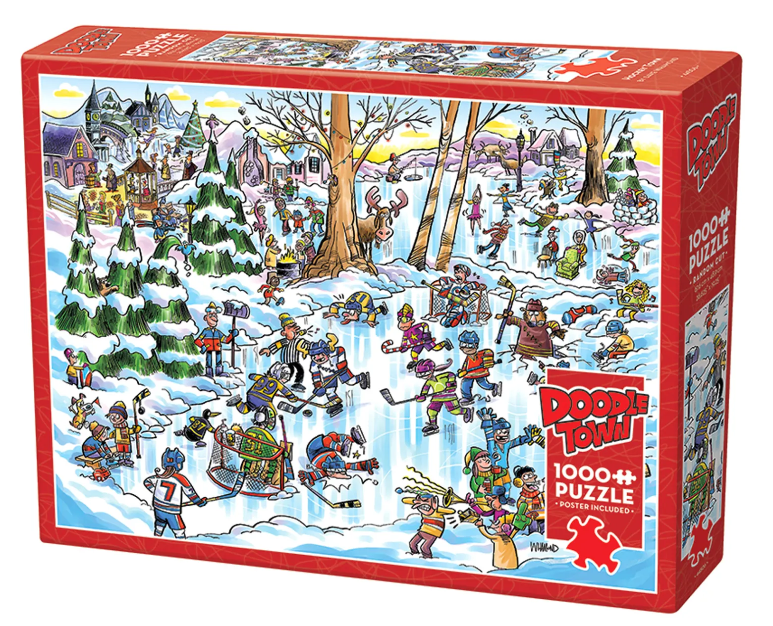 Puzzle 1000 el. Hokejowe miasteczko