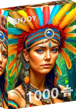Puzzle 1000 el. Kobieta w pióropuszu
