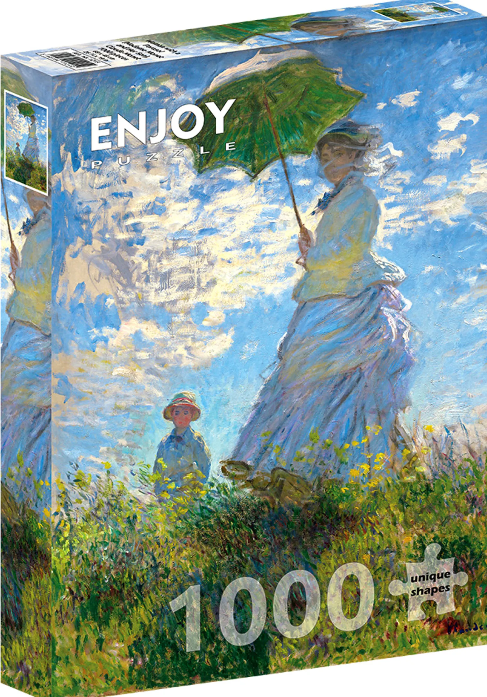 Puzzle 1000 el. Kobieta z parasolem, Claude Monet