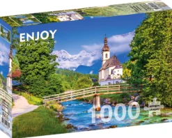 Puzzle 1000 el. Kościół w Ramsau / Niemcy