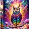 Puzzle 1000 el. Kolorowa sowa