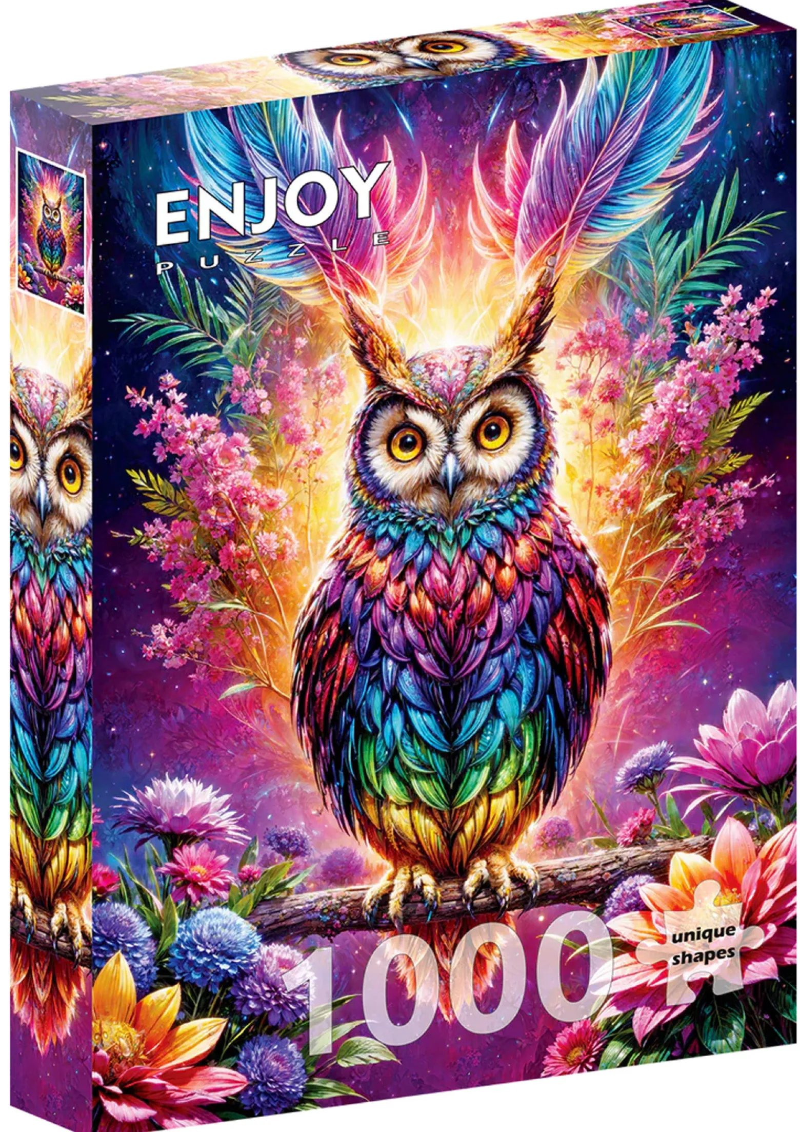 Puzzle 1000 el. Kolorowa sowa