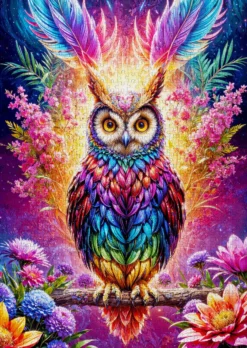 Puzzle 1000 el. Kolorowa sowa