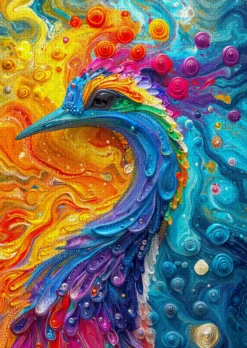 Puzzle 1000 el. Kolorowe pióra