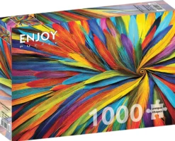 Puzzle 1000 el. Kolorowe pióra