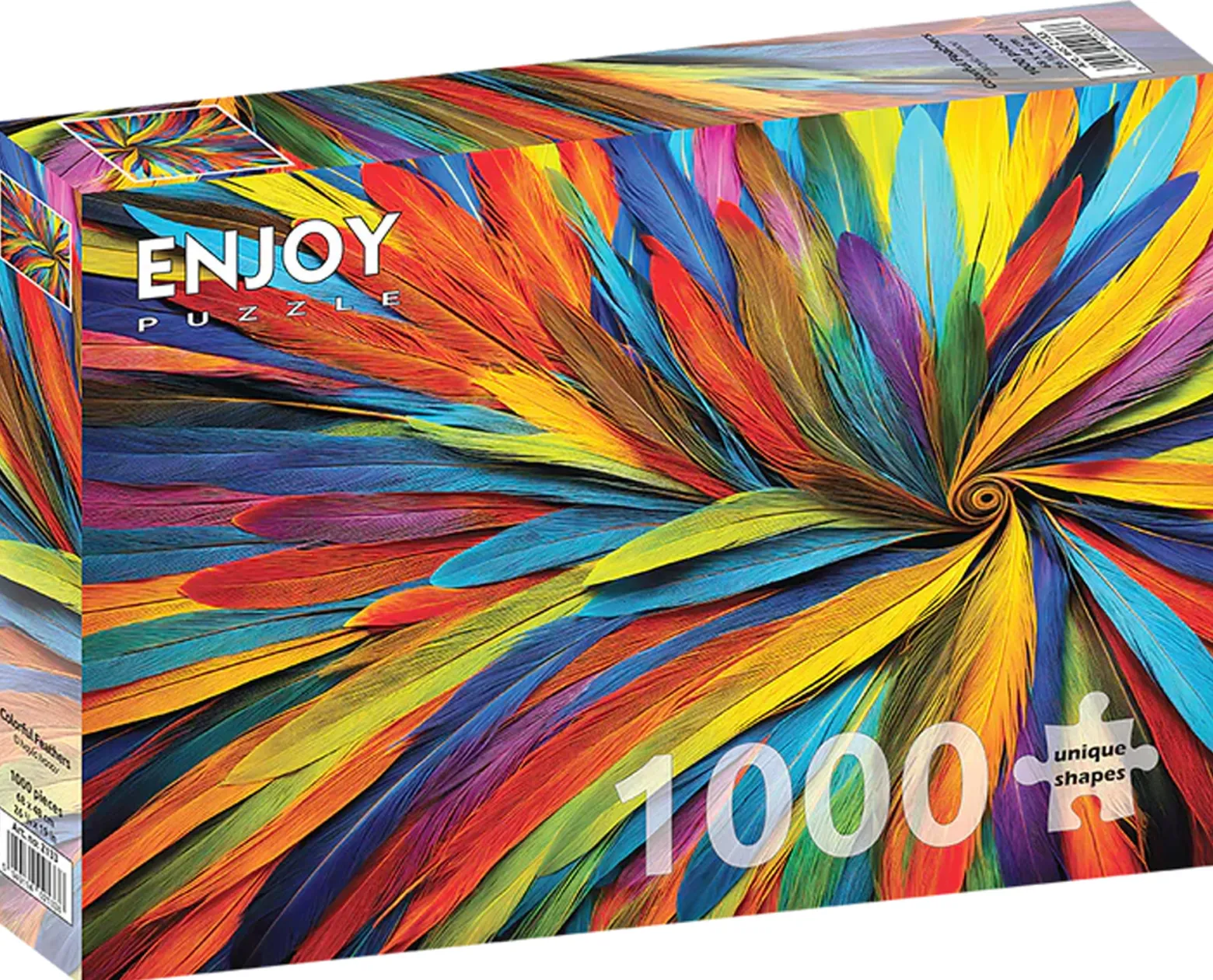 Puzzle 1000 el. Kolorowe pióra