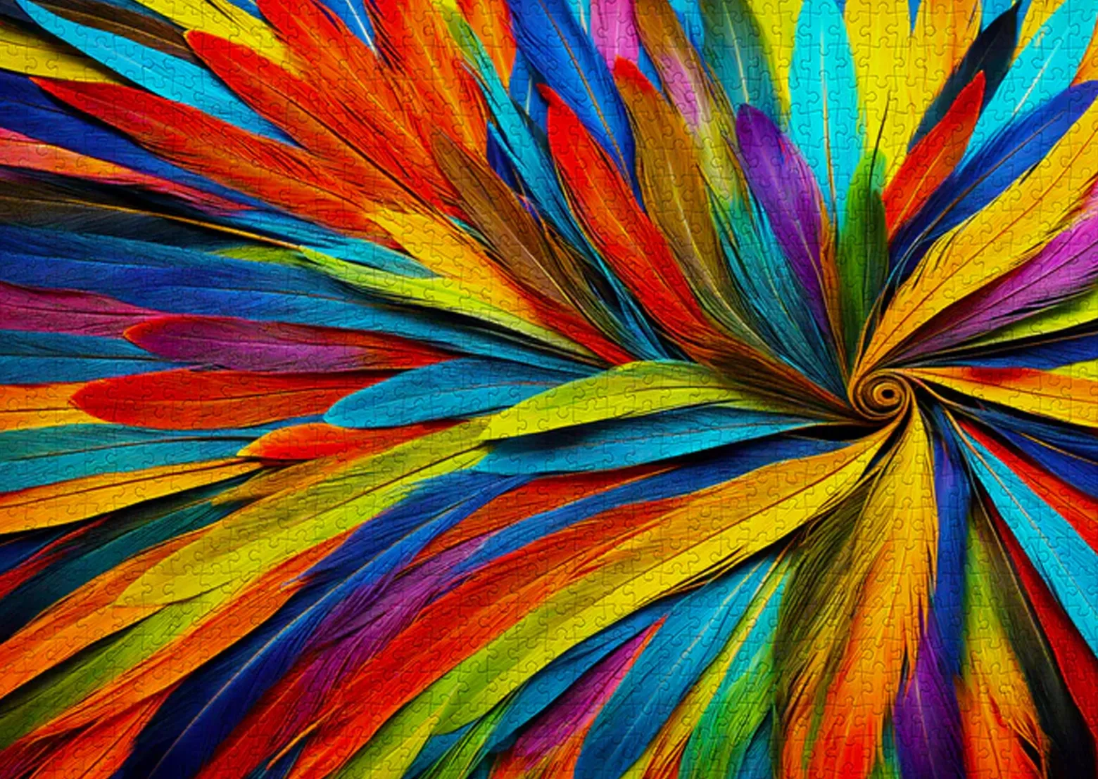 Puzzle 1000 el. Kolorowe pióra