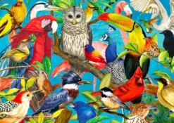 Puzzle 1000 el. Kolorowe ptaki