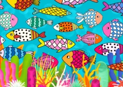 Puzzle 1000 el. Kolorowe ryby