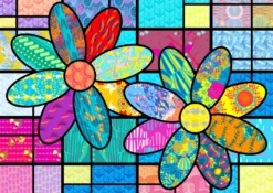 Puzzle 1000 el. Kolorowe wzory 3