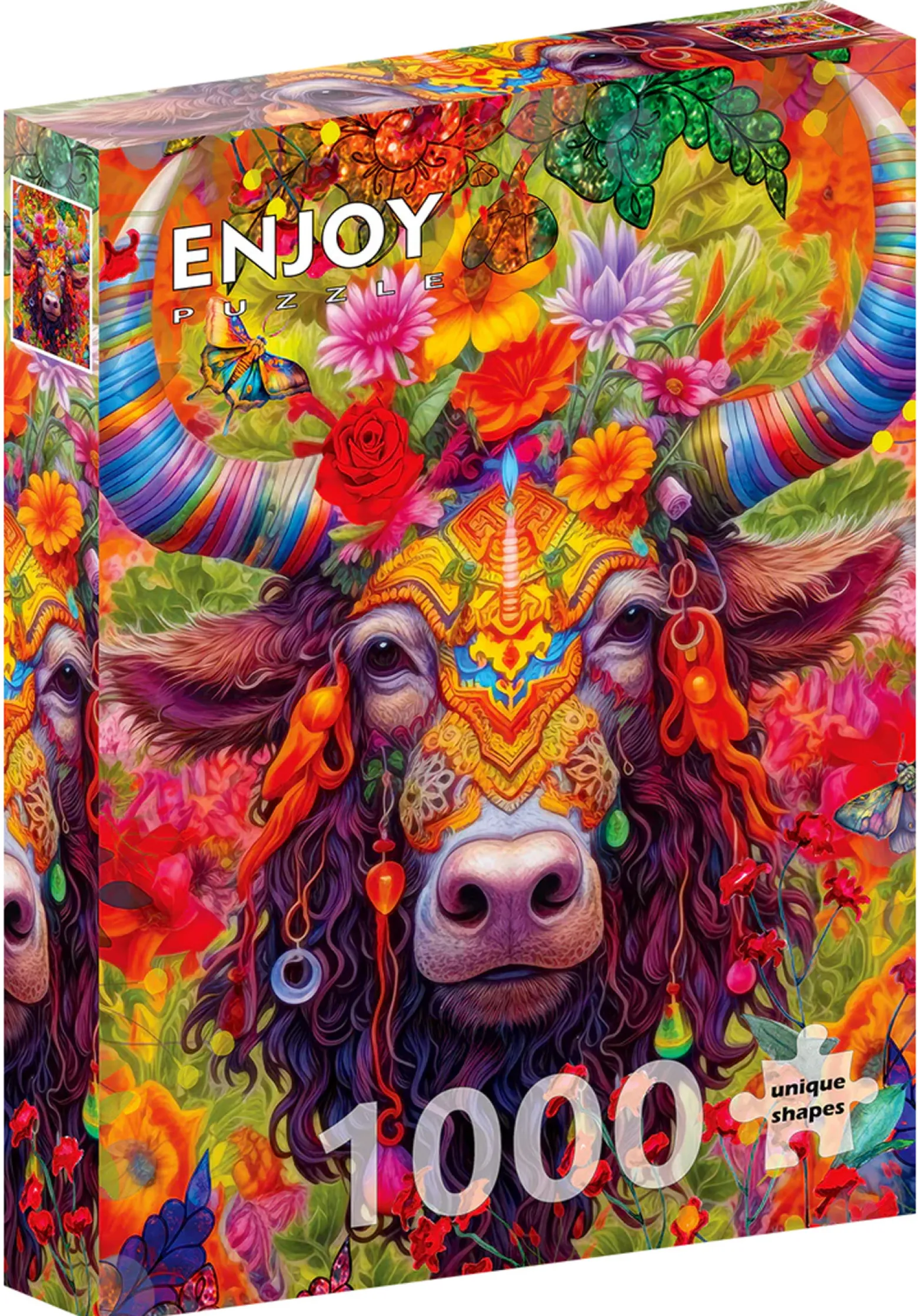Puzzle 1000 el. Kolorowy byk