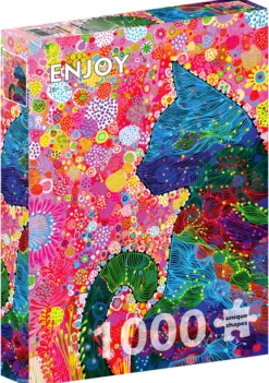 Puzzle 1000 el. Kolorowy kot