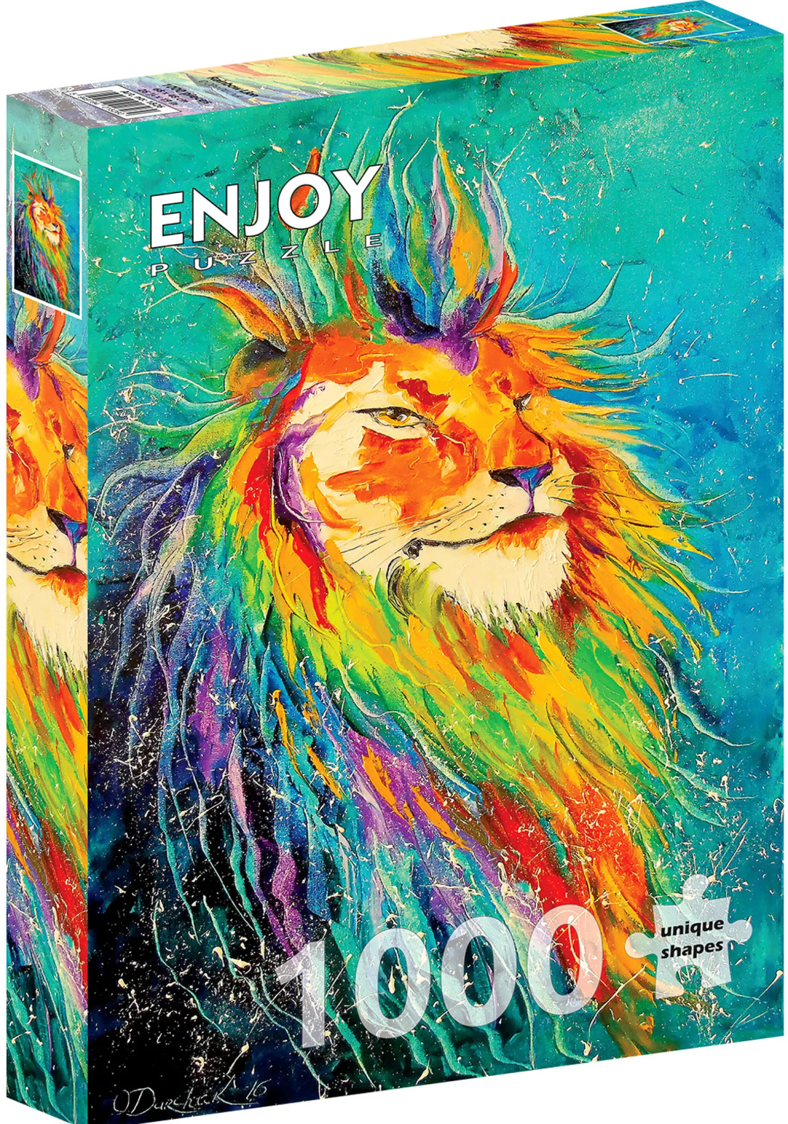 Puzzle 1000 el. Kolorowy lew