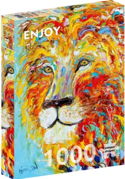 Puzzle 1000 el. Kolorowy lew