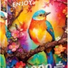 Puzzle 1000 el. Kolorowy ptaszek