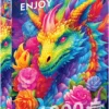 Puzzle 1000 el. Kolorowy smok