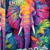 Puzzle 1000 el. Kolorowy słoń