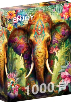 Puzzle 1000 el. Kolorowy słoń