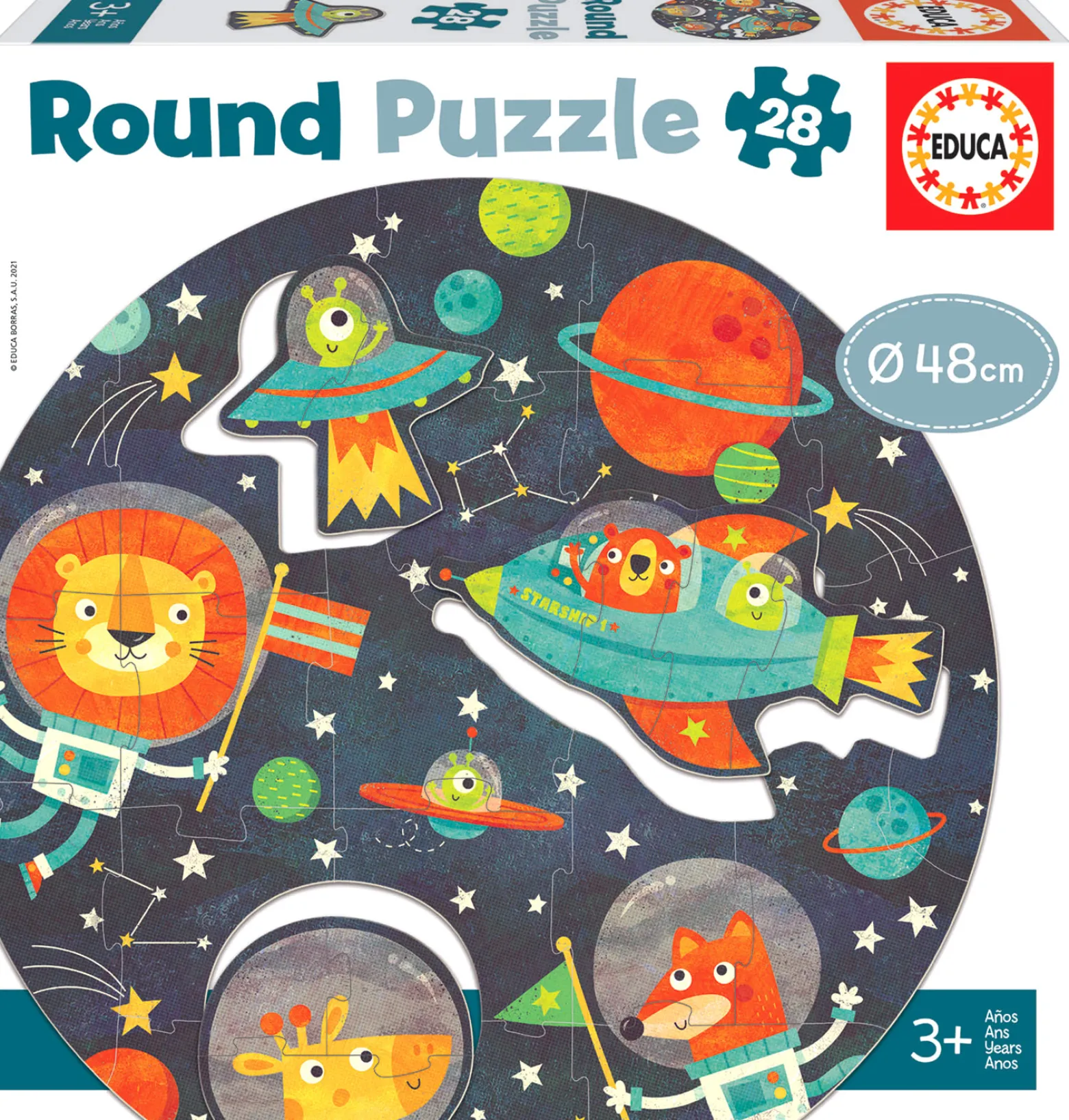Puzzle 28 el. Kosmos (okrągłe)